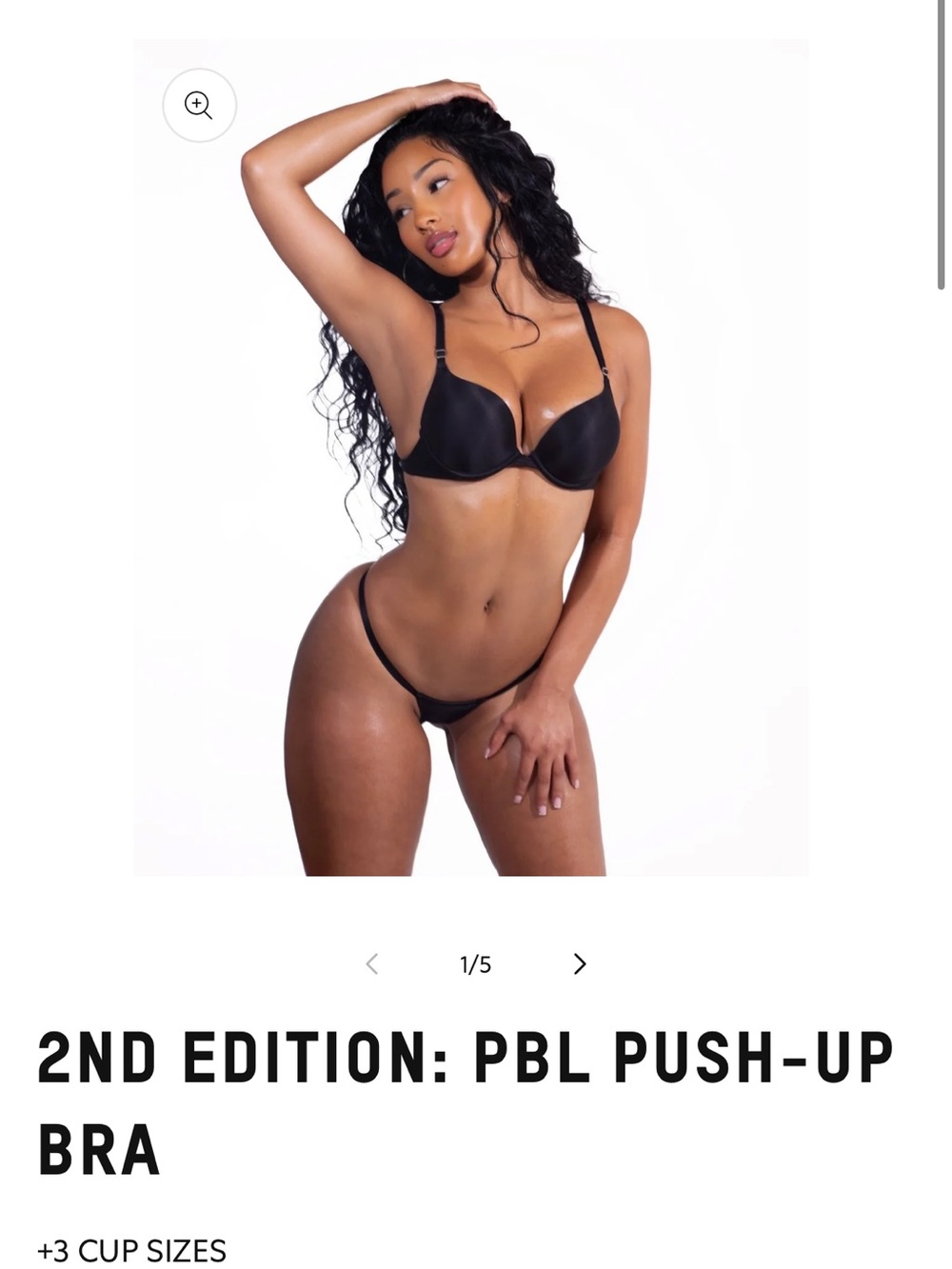 Black 2nd EDITION: PBL PUSH-UP BRA by Garden of Putain New with Tags
